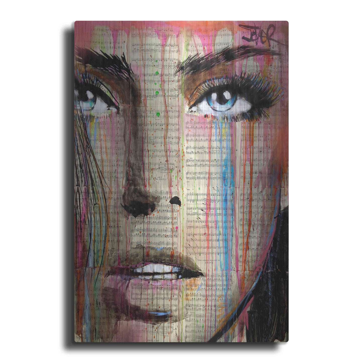 Luxe Metal Art 'Jaime Mon Amour' by Loui Jover, Metal Wall Art