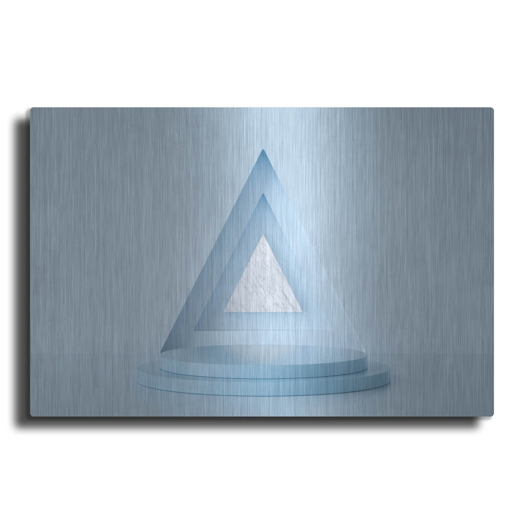 'Equilateral Blue' by Luxe Metal Portfolio – Metal Wall Art