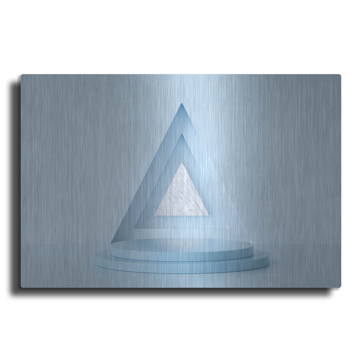 'Equilateral Blue' by Luxe Metal Portfolio – Metal Wall Art