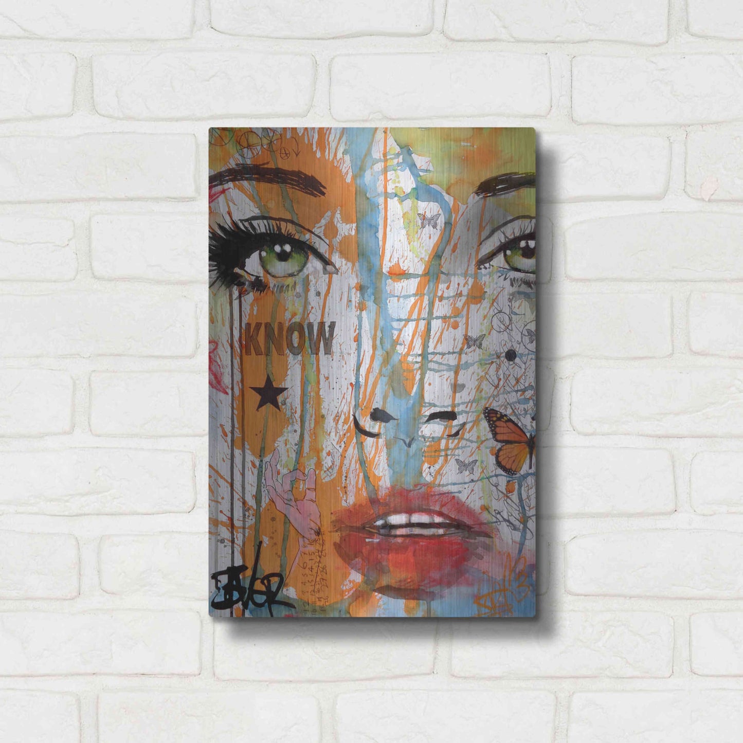 Luxe Metal Art 'Know' by Loui Jover, Metal Wall Art,12x16
