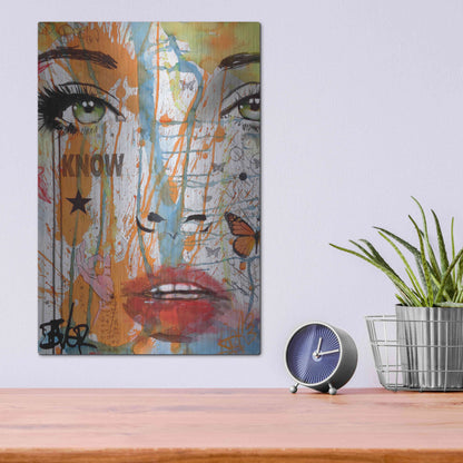 Luxe Metal Art 'Know' by Loui Jover, Metal Wall Art,12x16