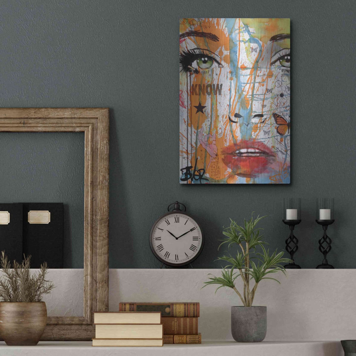 Luxe Metal Art 'Know' by Loui Jover, Metal Wall Art,12x16