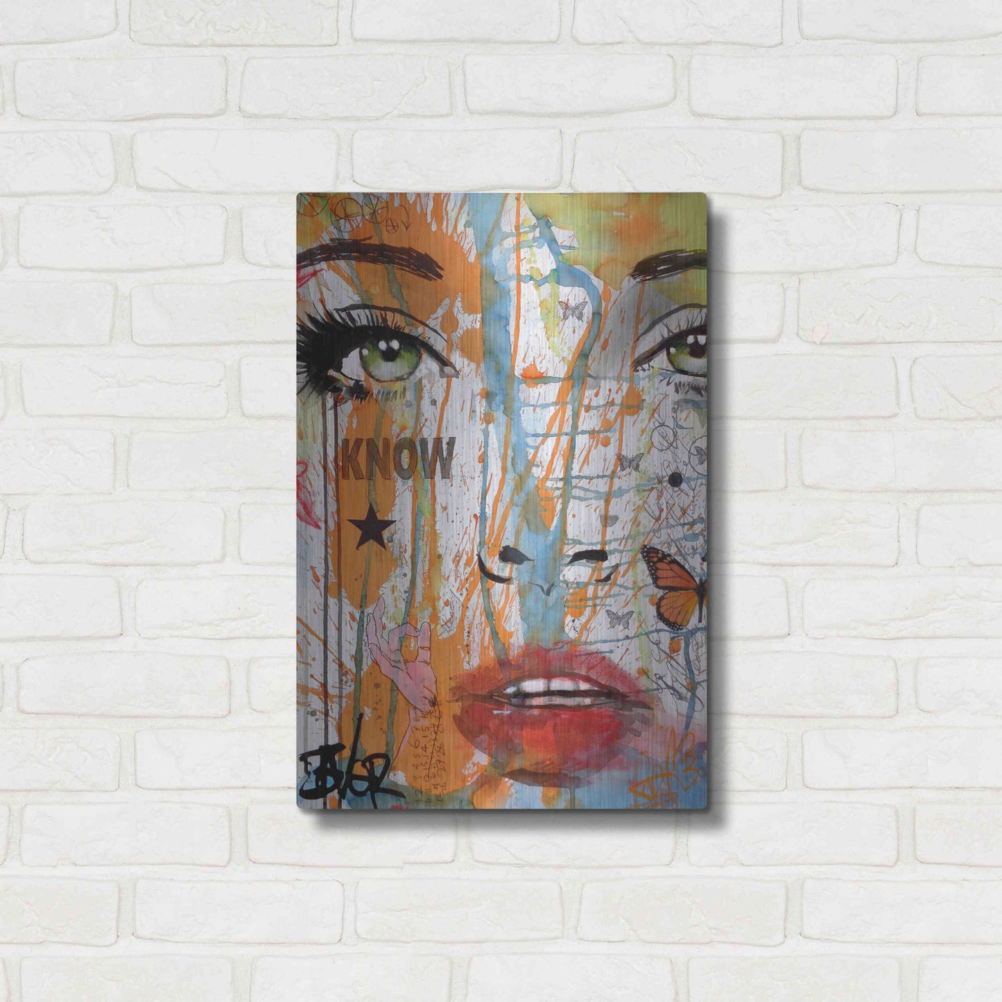 Luxe Metal Art 'Know' by Loui Jover, Metal Wall Art,16x24