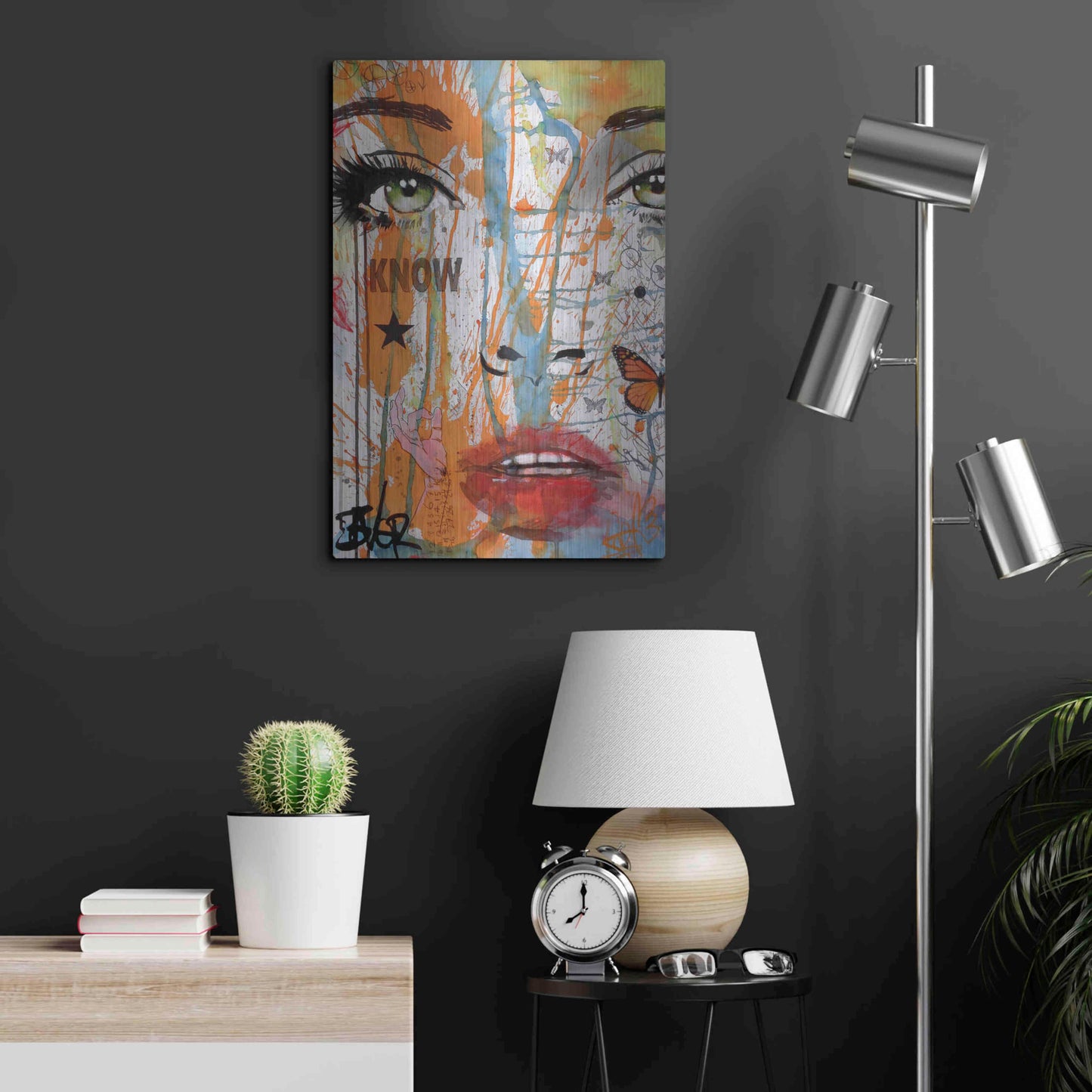 Luxe Metal Art 'Know' by Loui Jover, Metal Wall Art,16x24