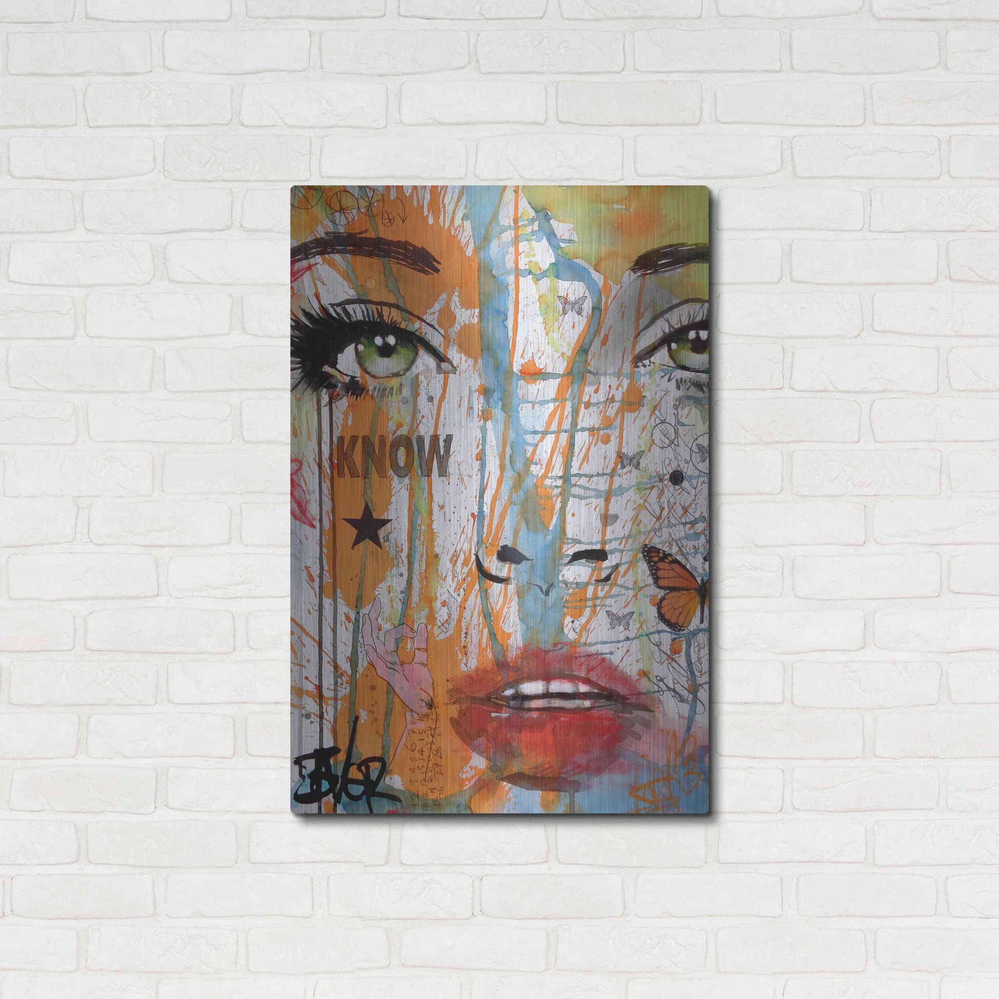 Luxe Metal Art 'Know' by Loui Jover, Metal Wall Art,24x36