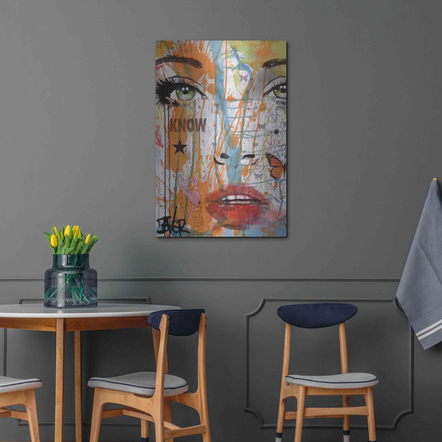 Luxe Metal Art 'Know' by Loui Jover, Metal Wall Art,24x36