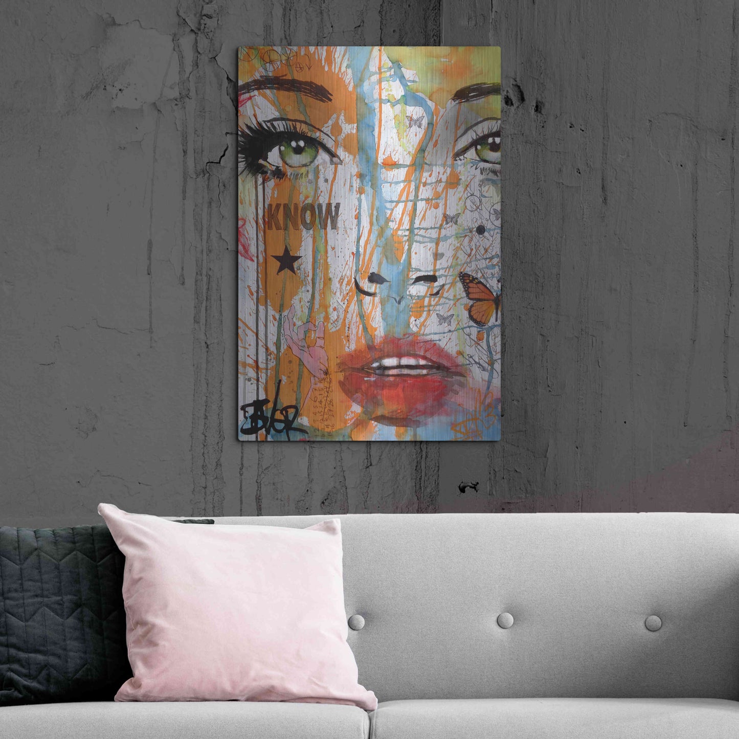 Luxe Metal Art 'Know' by Loui Jover, Metal Wall Art,24x36