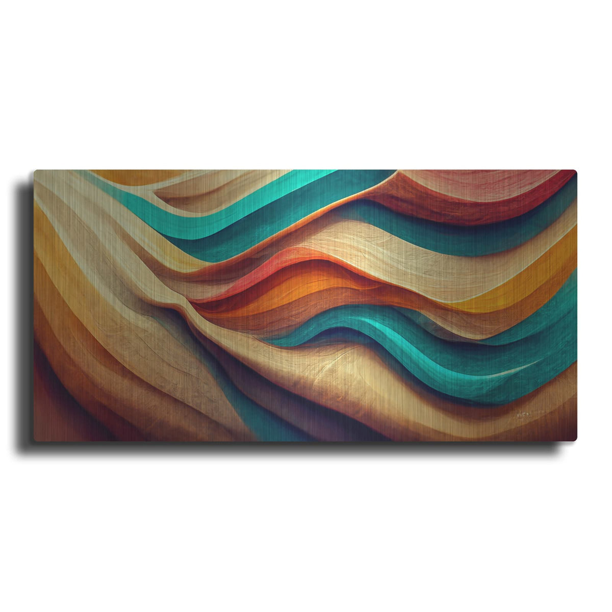'Colorful Wooden Desert' by Luxe Metal Portfolio – Metal Wall Art