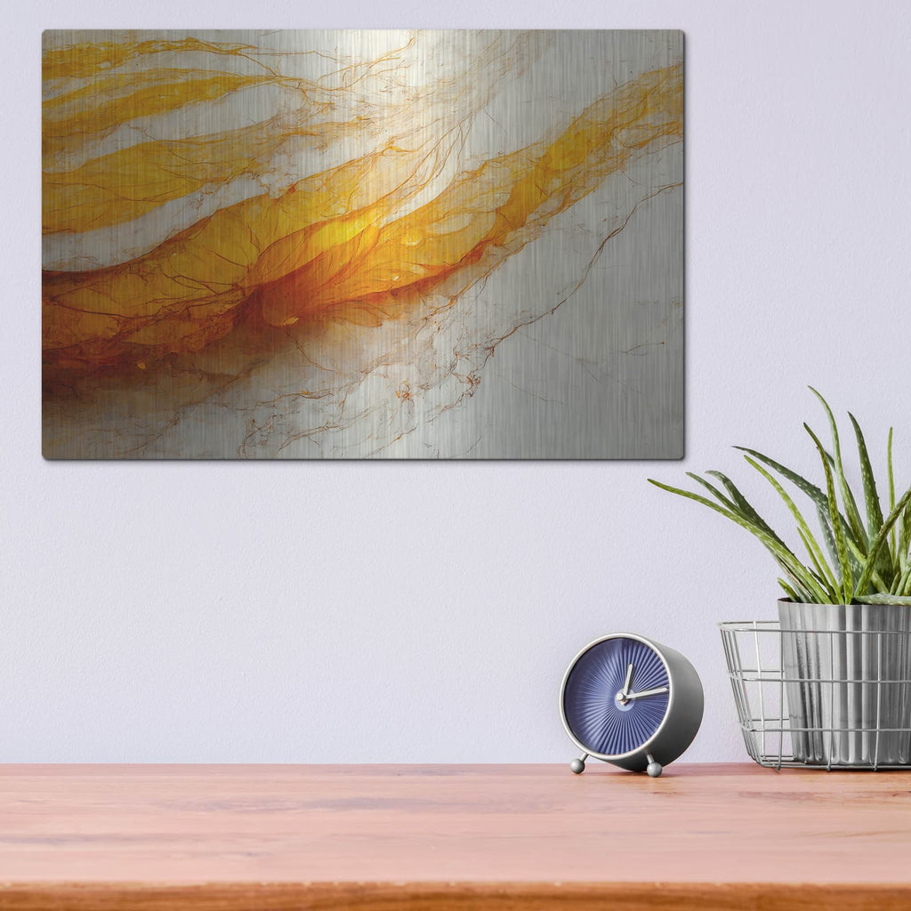 'Baltic Amber' by Luxe Metal Portfolio – Metal Wall Art, 16x12 room view