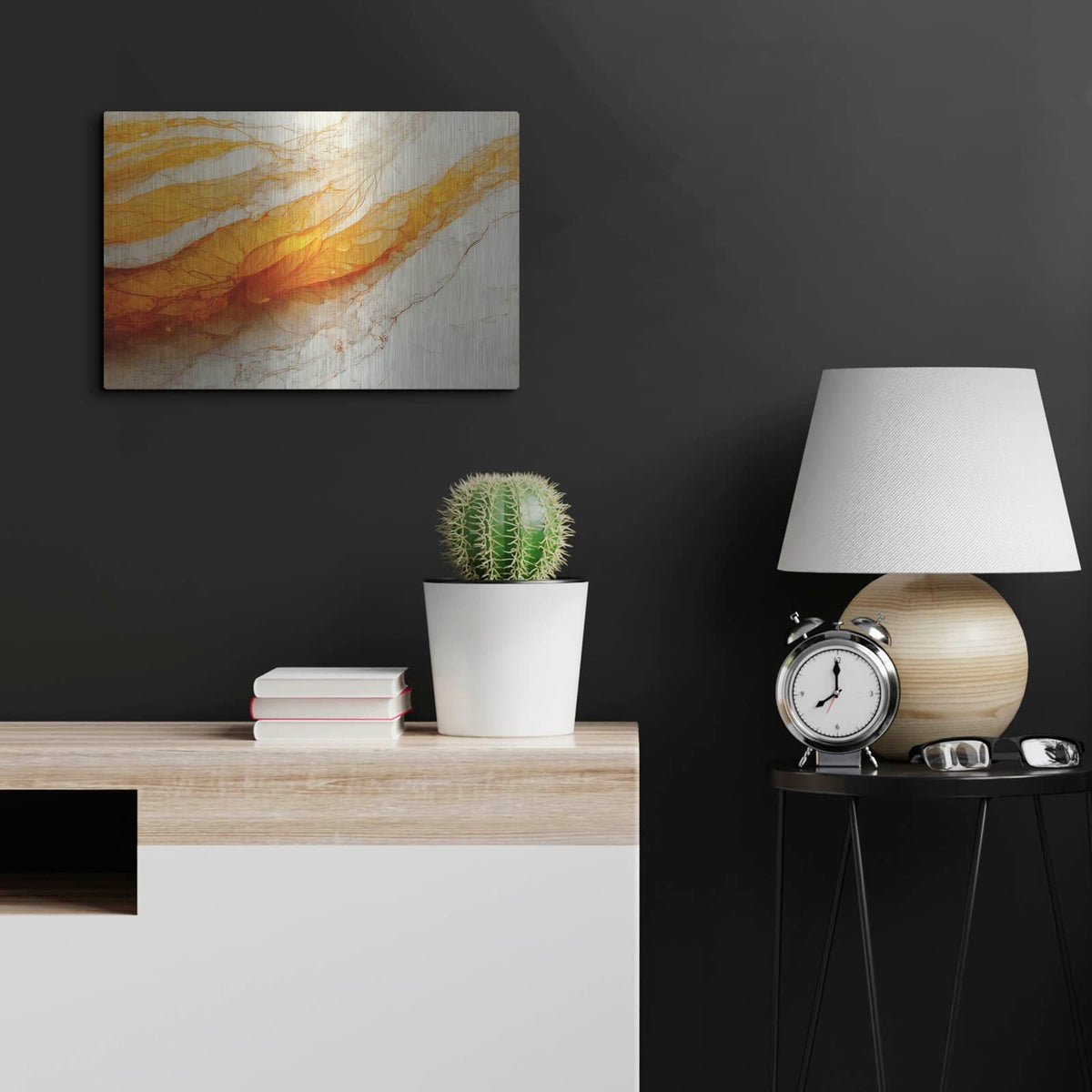 'Baltic Amber' by Luxe Metal Portfolio – Metal Wall Art, 24x16 room view