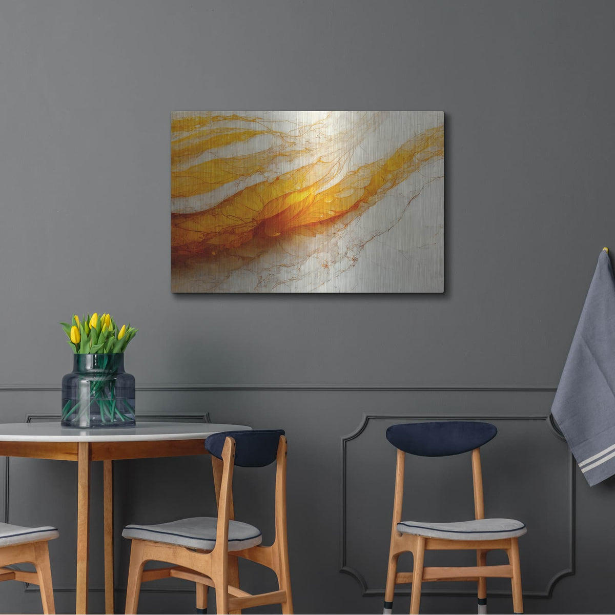 'Baltic Amber' by Luxe Metal Portfolio – Metal Wall Art, 36x24 room view