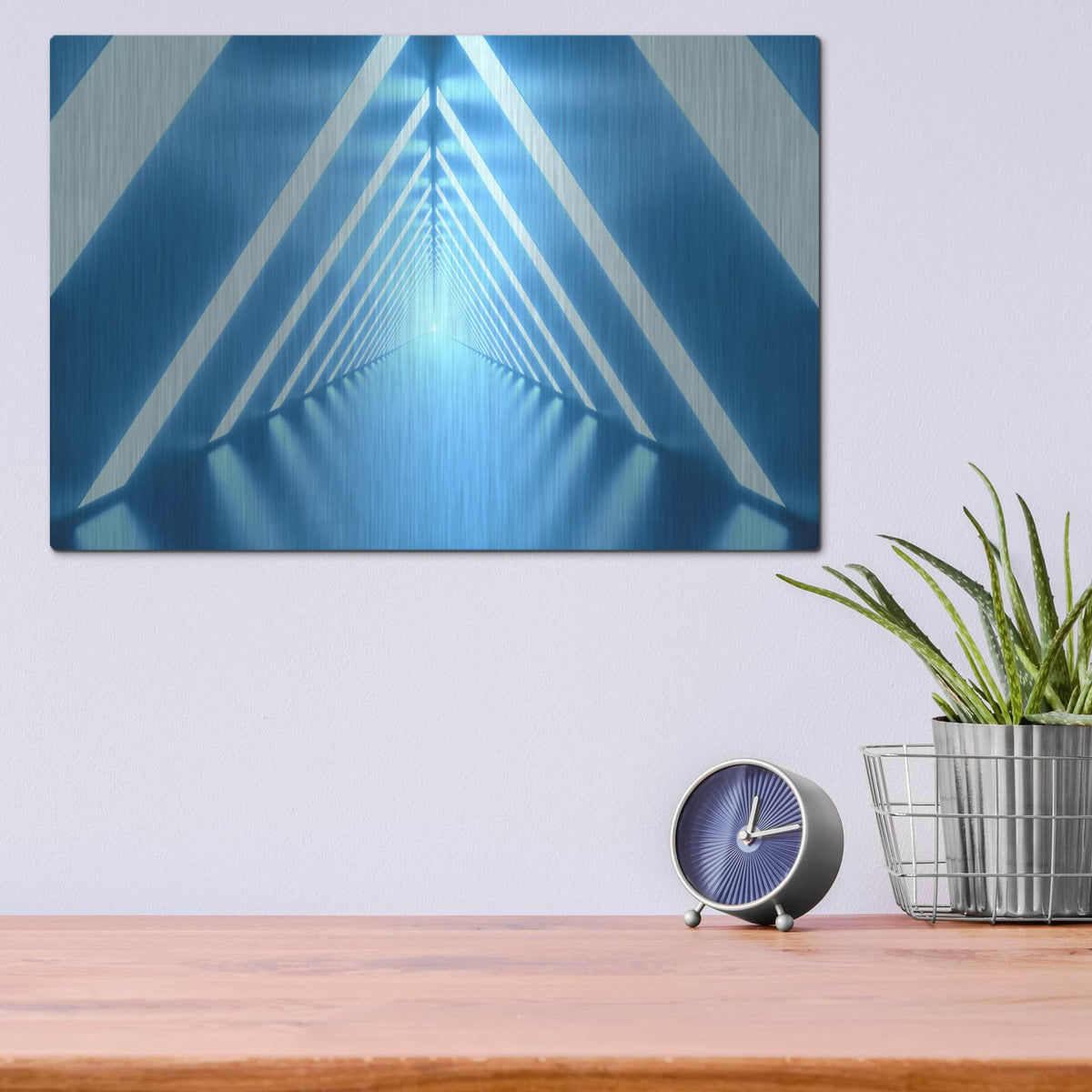 'At The End Of The Tunnel' by Luxe Metal Portfolio – Metal Wall Art, 16x12 room view