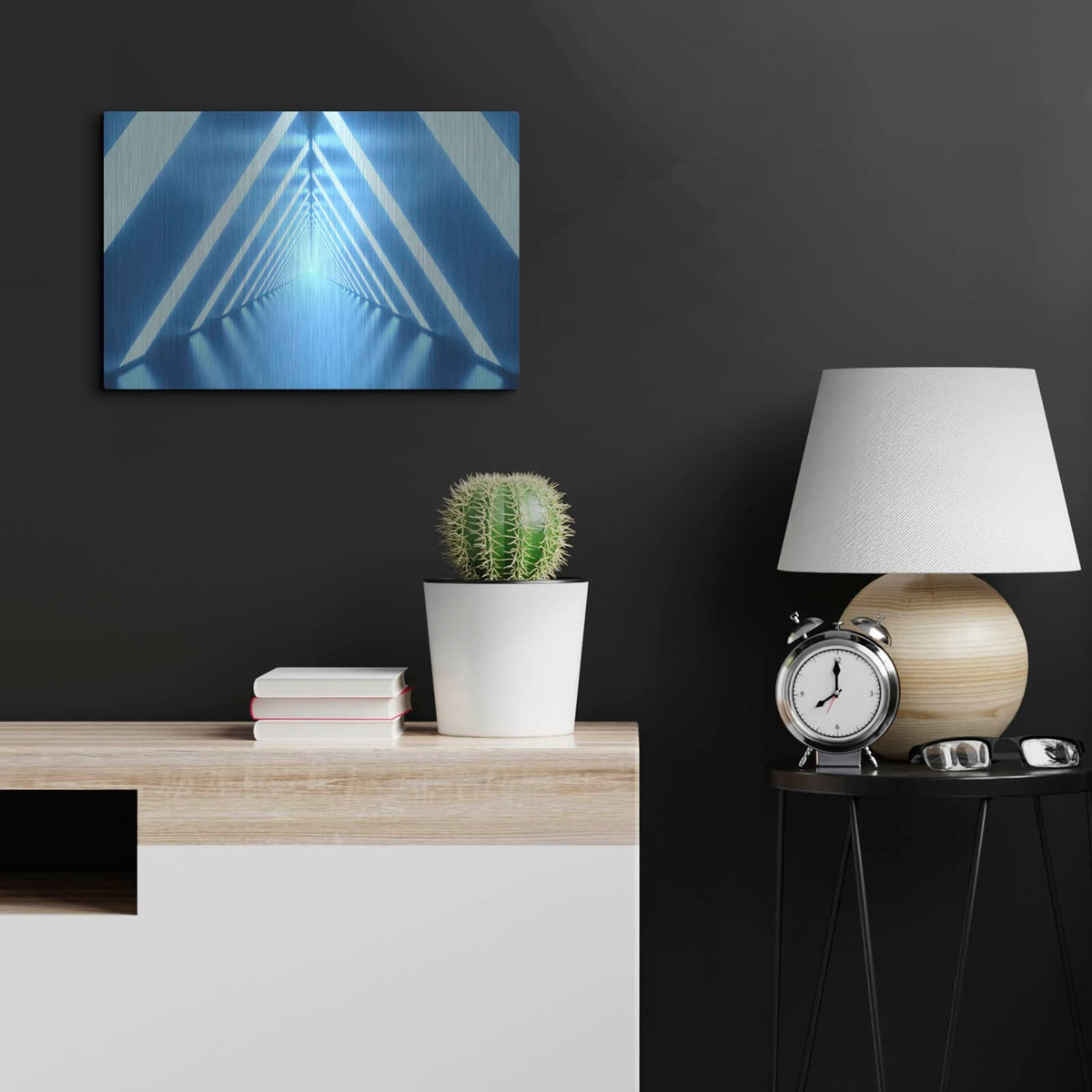 'At The End Of The Tunnel' by Luxe Metal Portfolio – Metal Wall Art, 24x16 room view
