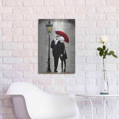 Luxe Metal Art 'Lamp Lovers' by Loui Jover, Metal Wall Art,16x24