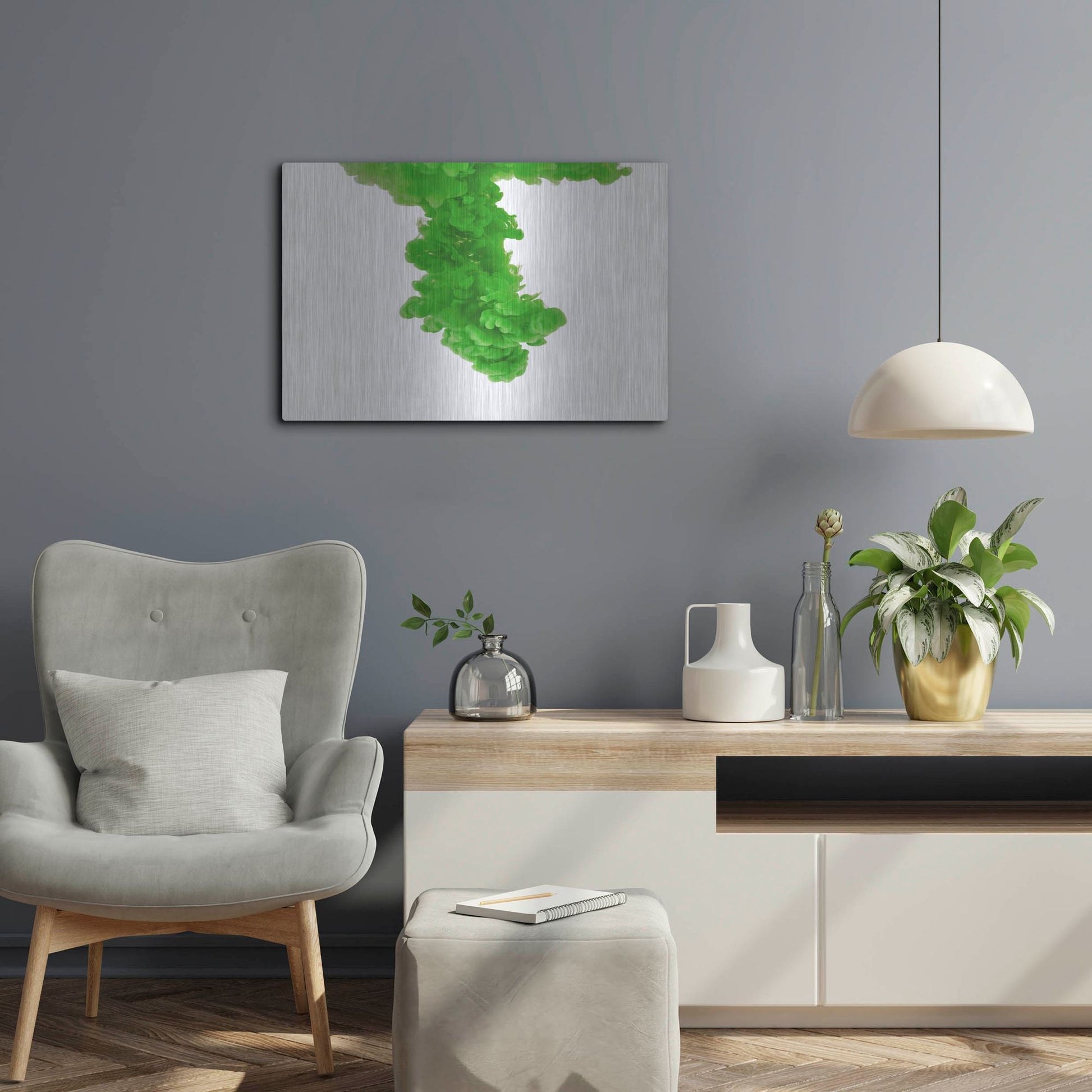 Luxe Metal Art 'Absinthe' by Luxe Portfolio, Metal Wall Art,24x16