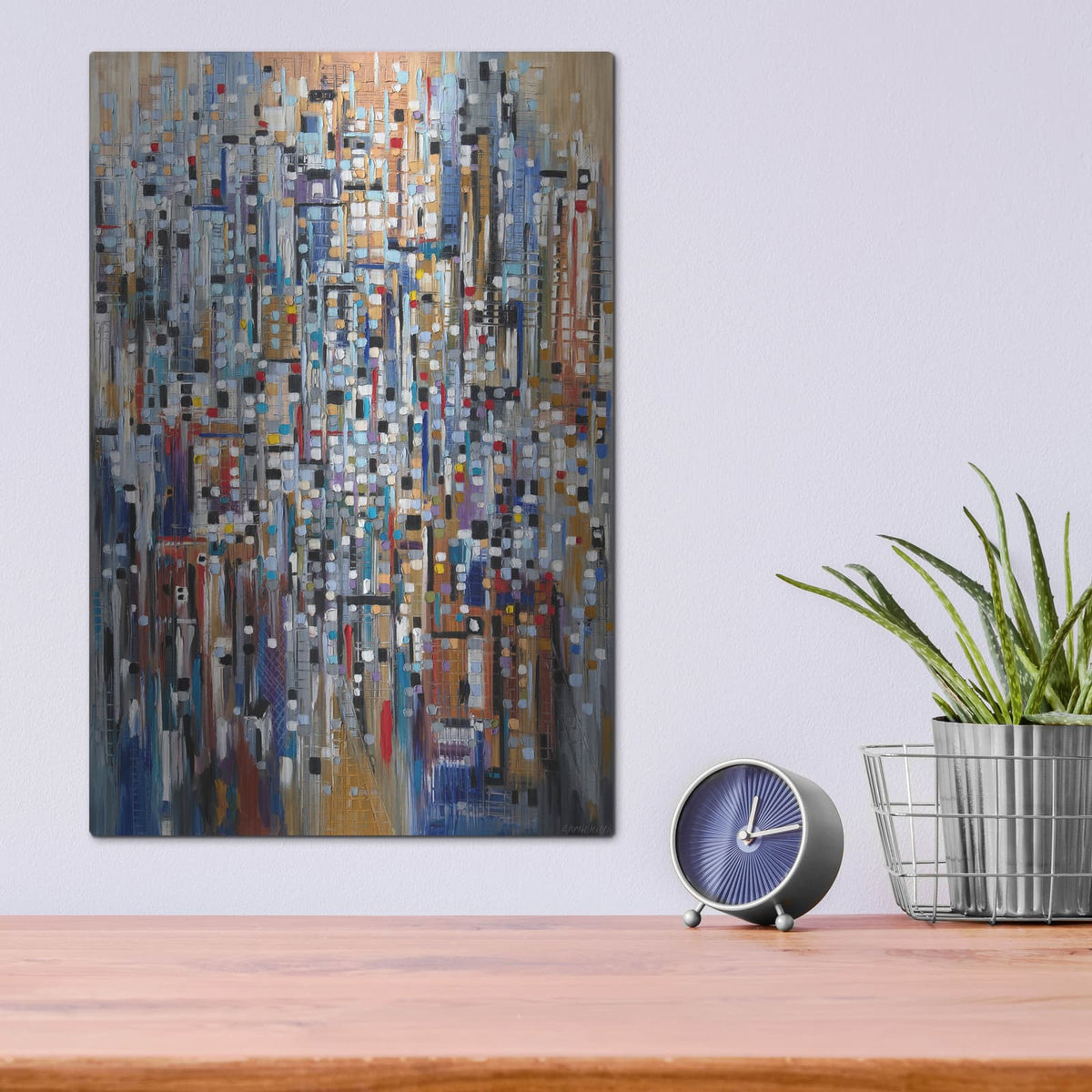 'Abstract Life' by Ekaterina Ermilkina – Metal Wall Art, 12x16 room view