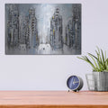 'City Street Scene' by Ekaterina Ermilkina – Metal Wall Art, 16x12 room view