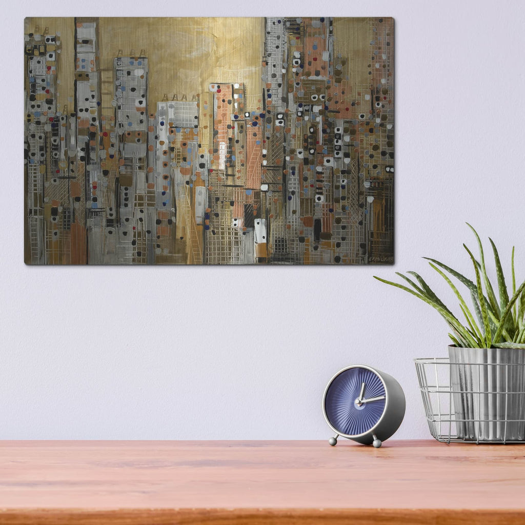 'Golden Sky' by Ekaterina Ermilkina – Metal Wall Art, 16x12 room view