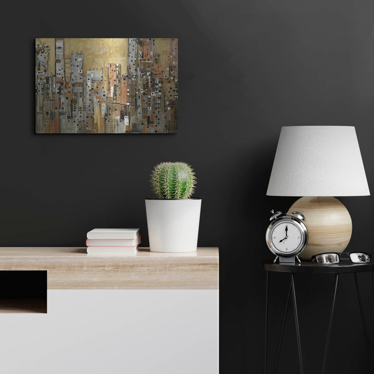 'Golden Sky' by Ekaterina Ermilkina – Metal Wall Art, 24x16 room view