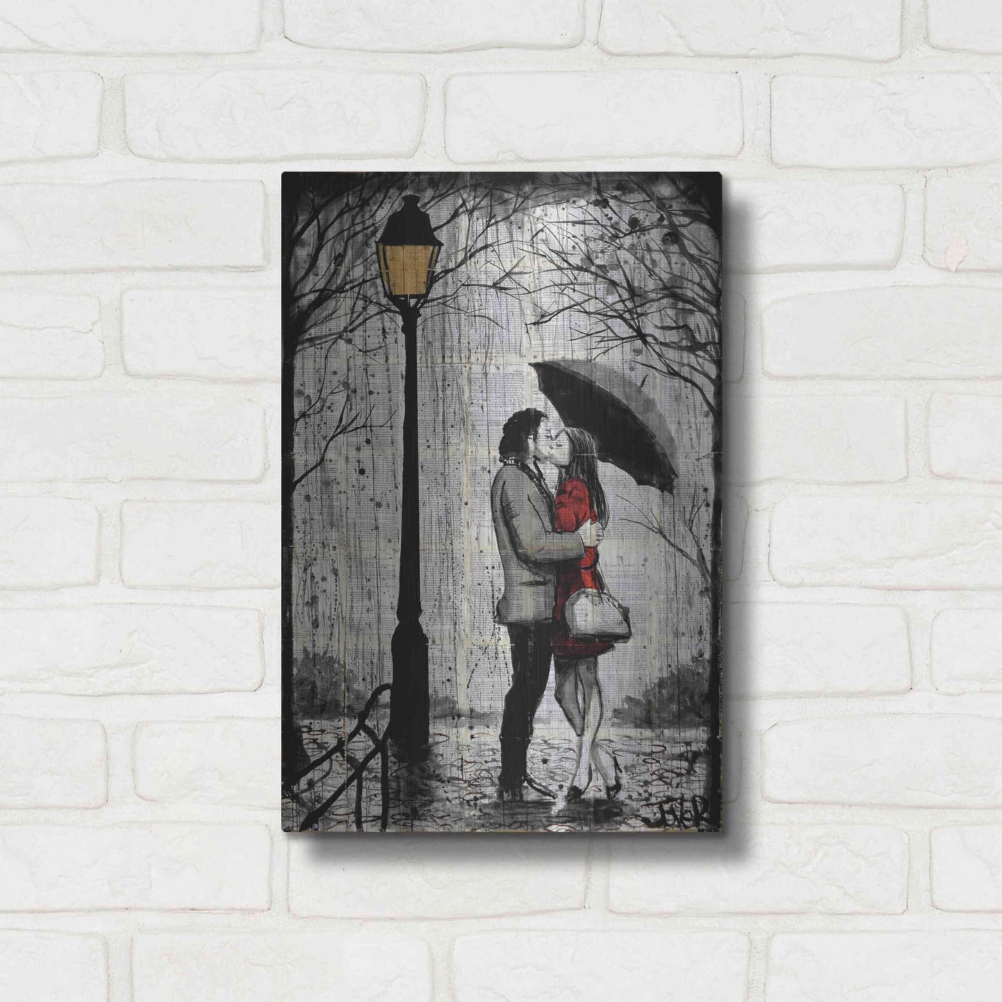 Luxe Metal Art 'Lamp' by Loui Jover, Metal Wall Art,12x16