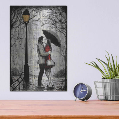 Luxe Metal Art 'Lamp' by Loui Jover, Metal Wall Art,12x16