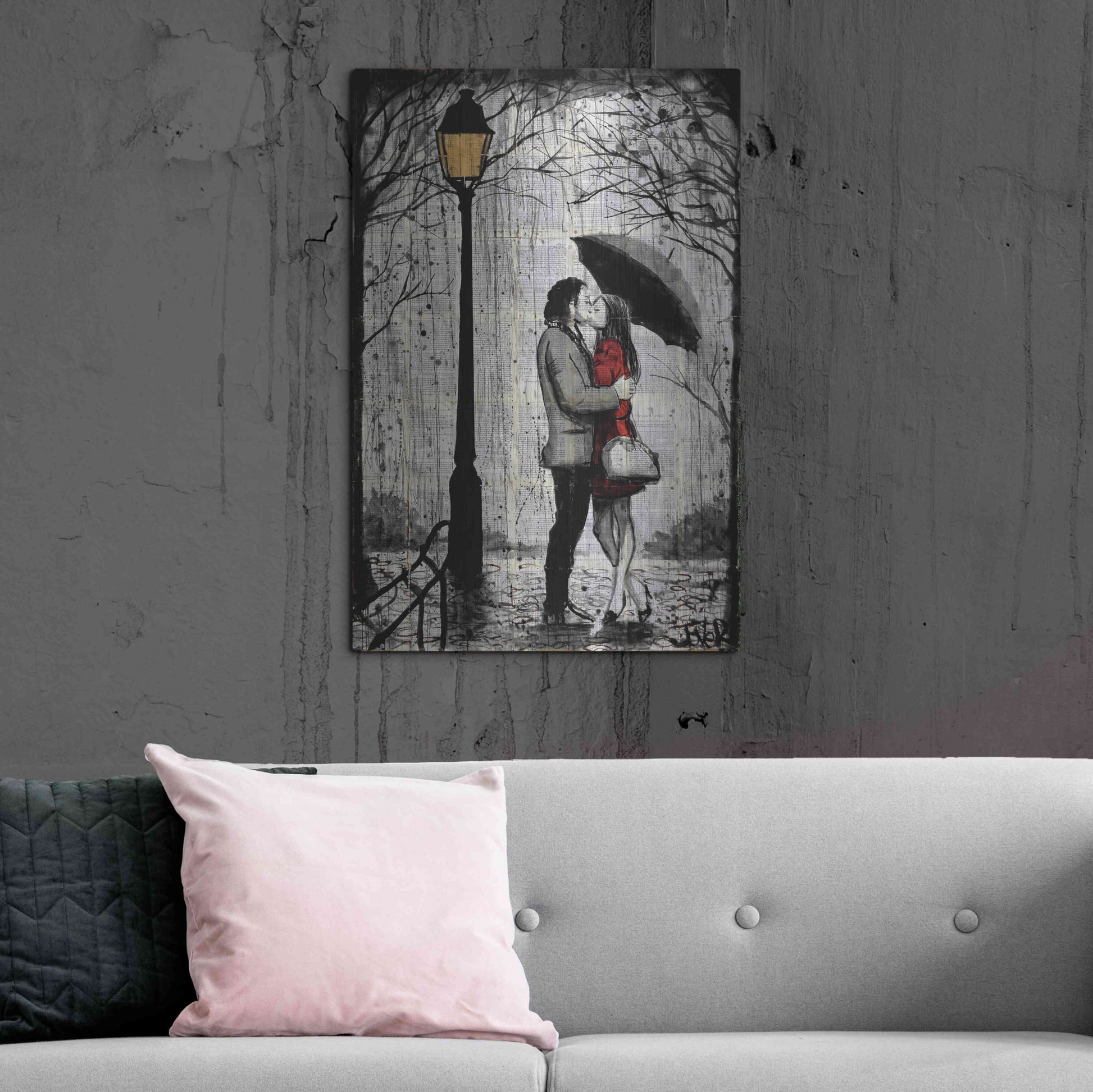 Luxe Metal Art 'Lamp' by Loui Jover, Metal Wall Art,24x36