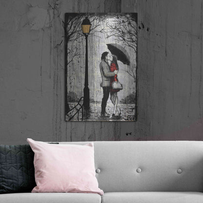 Luxe Metal Art 'Lamp' by Loui Jover, Metal Wall Art,24x36