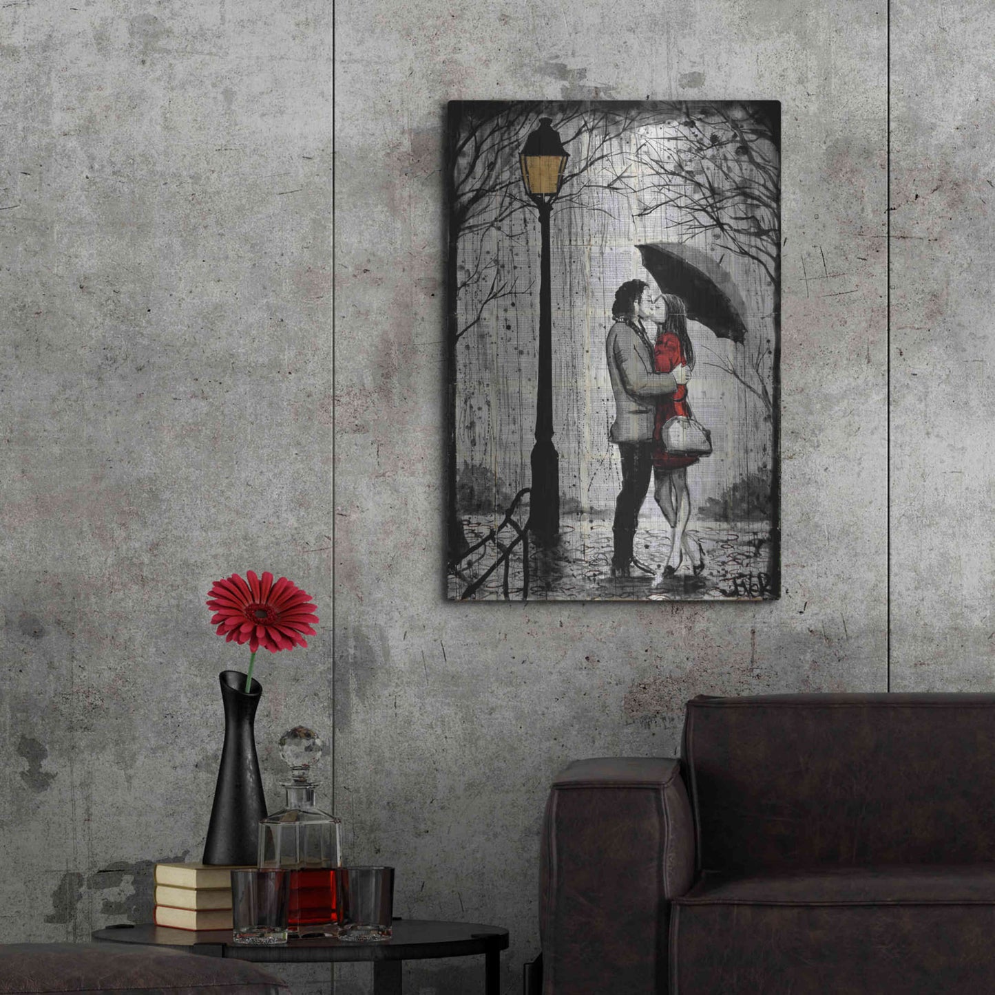 Luxe Metal Art 'Lamp' by Loui Jover, Metal Wall Art,24x36