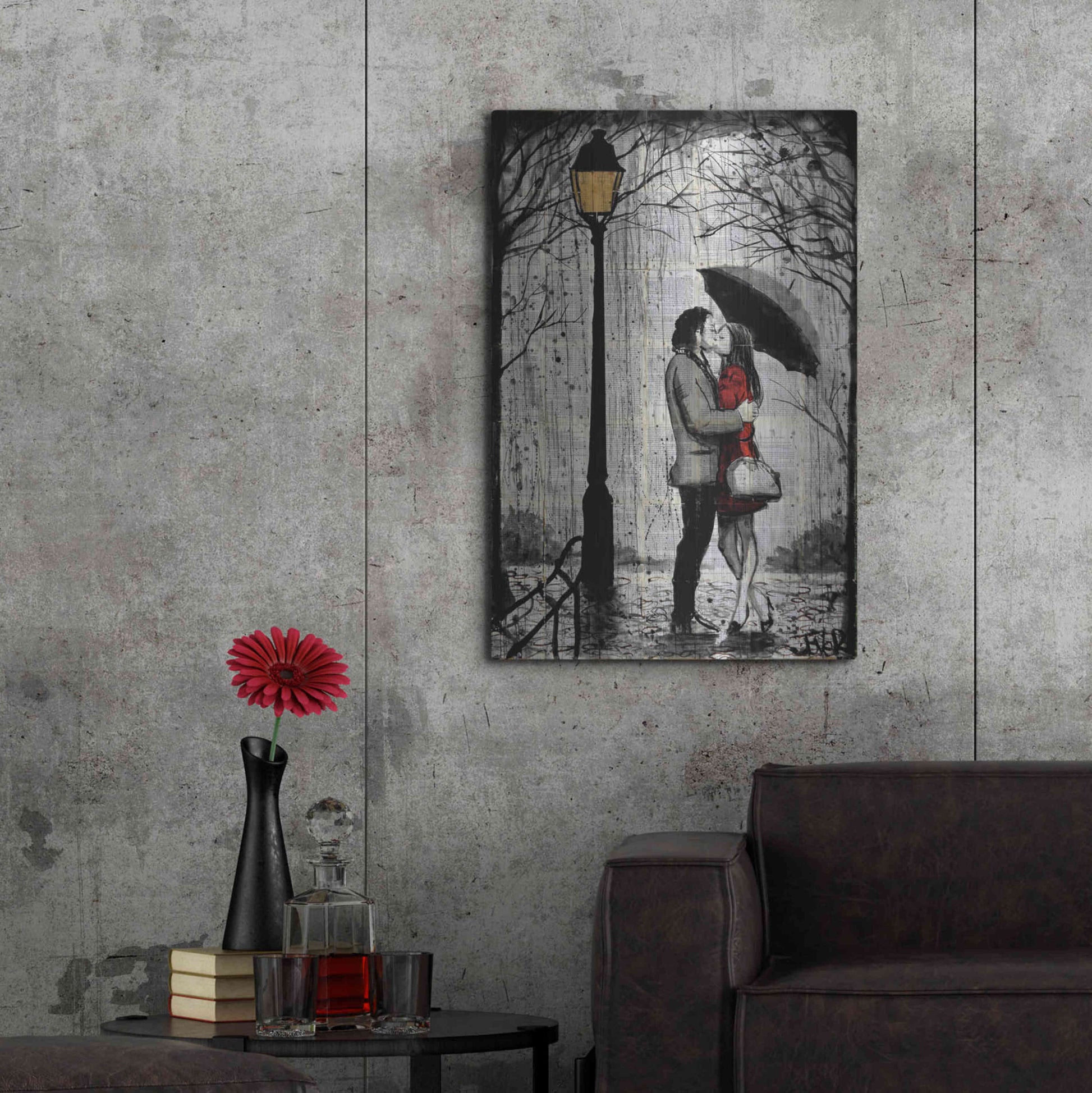 Luxe Metal Art 'Lamp' by Loui Jover, Metal Wall Art,24x36
