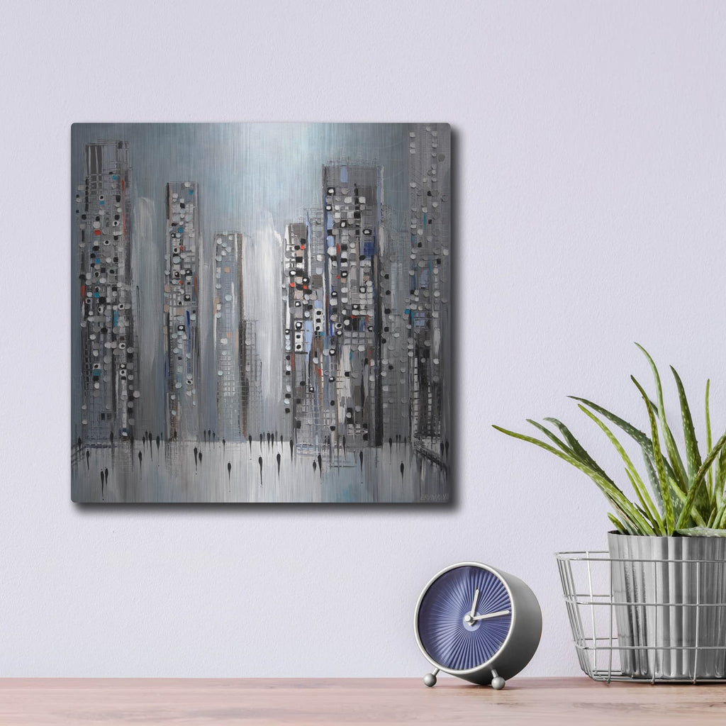 'Modern Life' by Ekaterina Ermilkina – Metal Wall Art, 12x12 room view