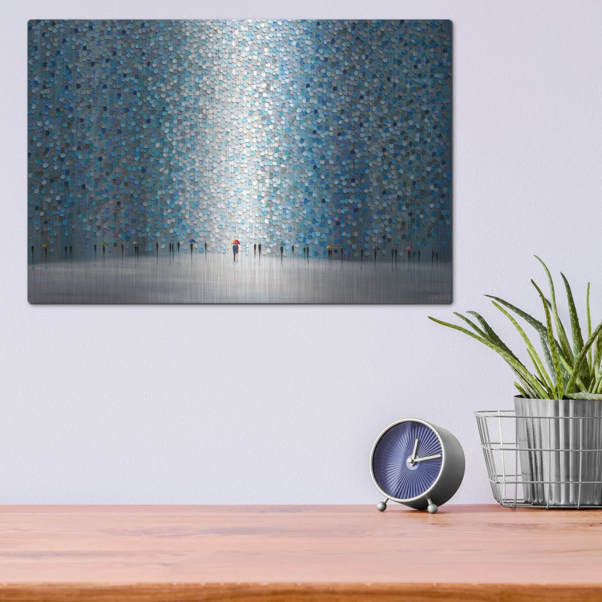 'Morning Rain' by Ekaterina Ermilkina – Metal Wall Art, 16x12 room view