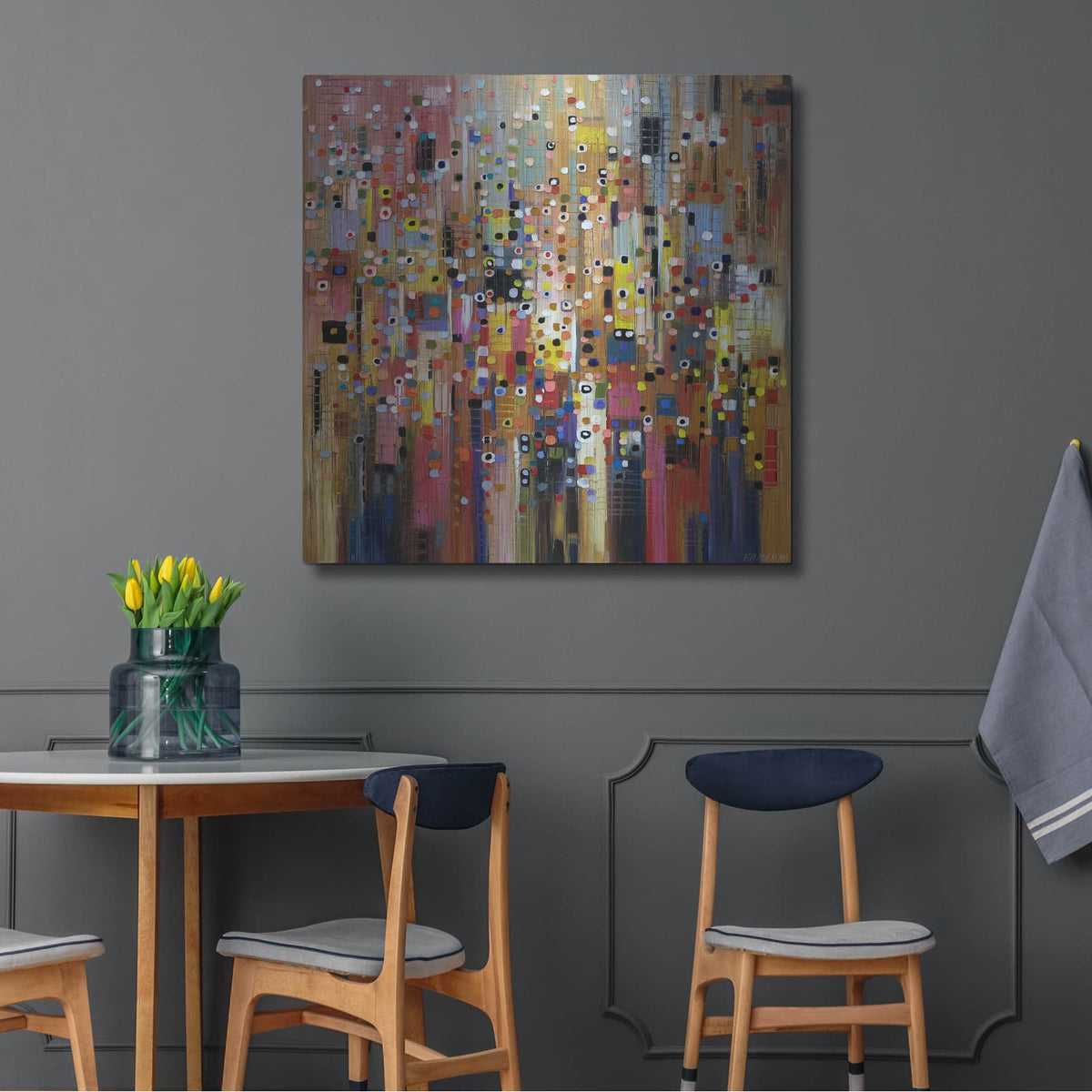 'Nocturne' by Ekaterina Ermilkina – Metal Wall Art, 36x36 room view