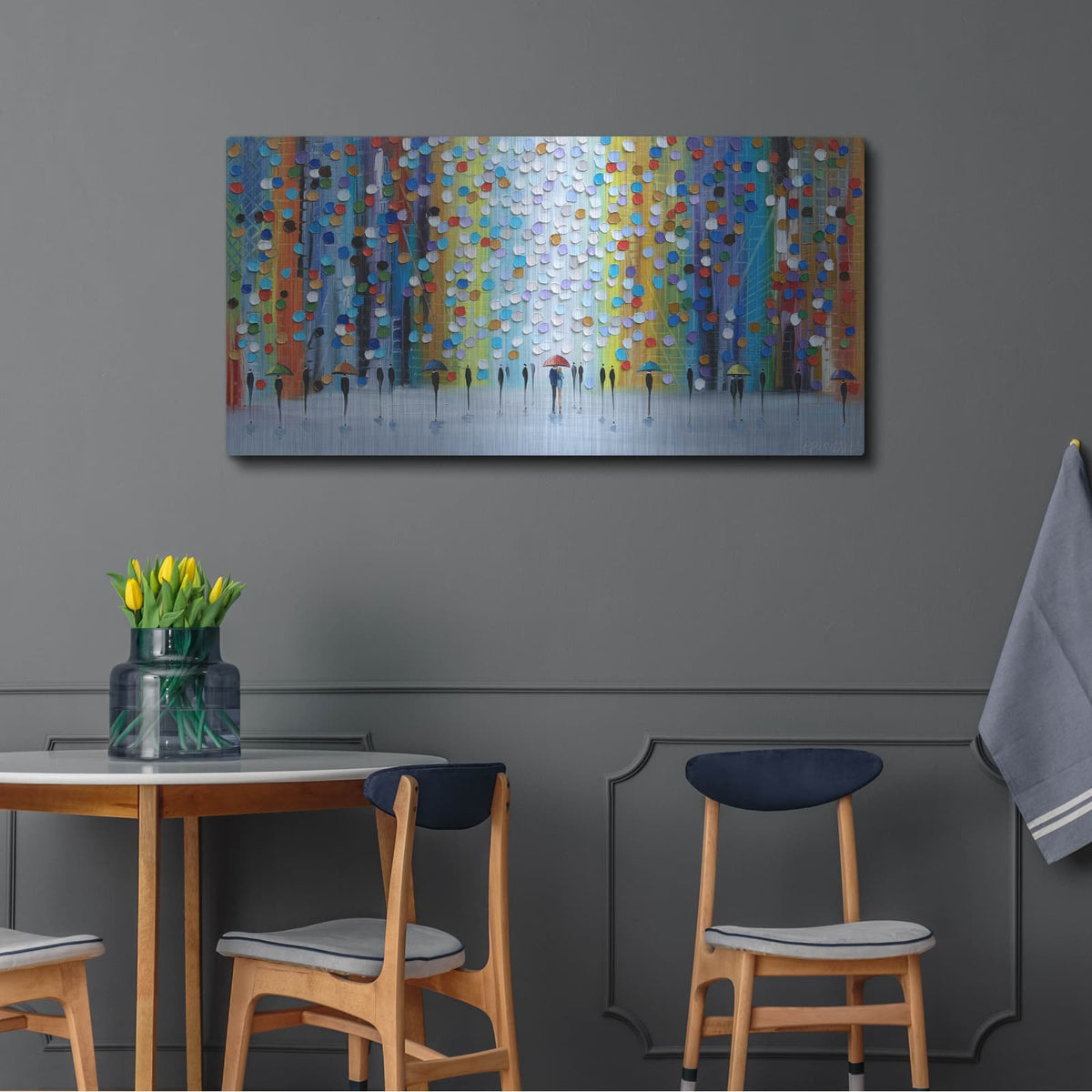 'Rainy Fantasy' by Ekaterina Ermilkina – Metal Wall Art, 48x24 room view