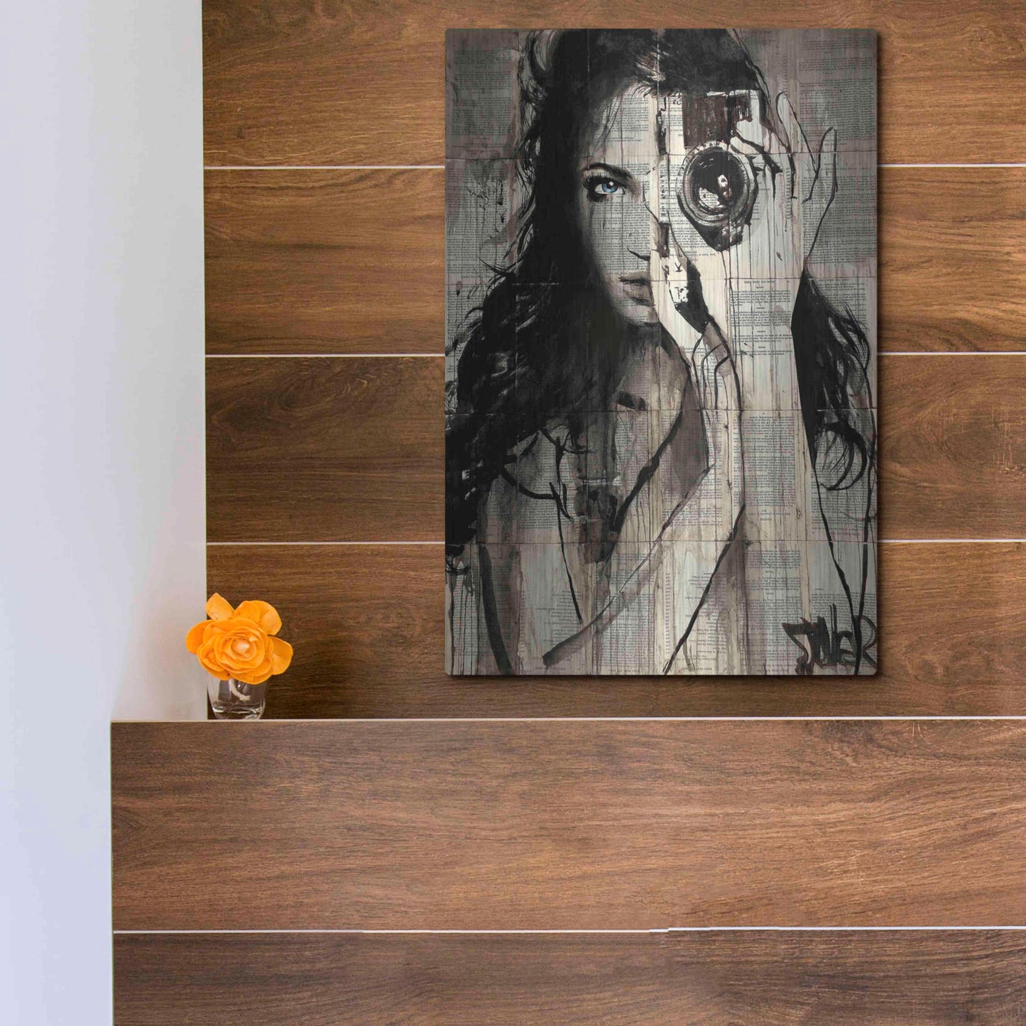 Luxe Metal Art 'Long Shot' by Loui Jover, Metal Wall Art,12x16