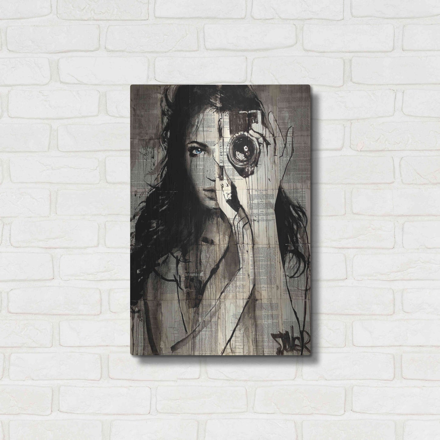 Luxe Metal Art 'Long Shot' by Loui Jover, Metal Wall Art,16x24