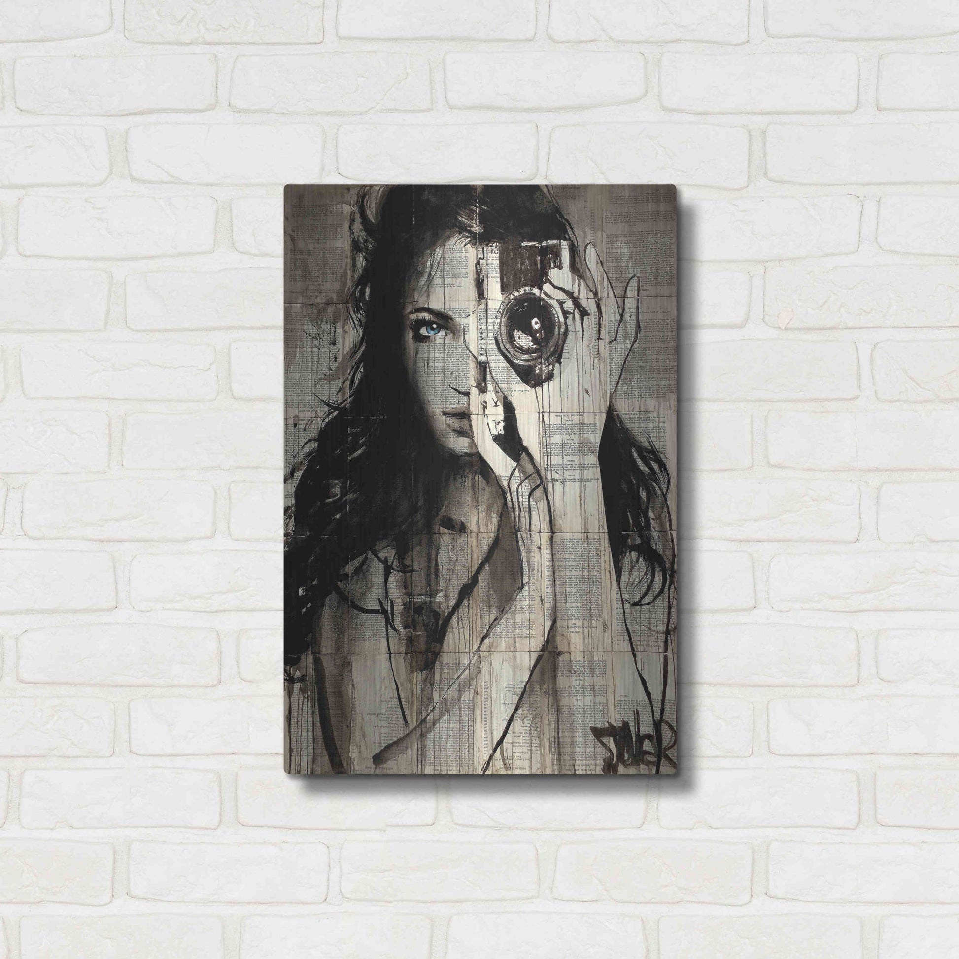 Luxe Metal Art 'Long Shot' by Loui Jover, Metal Wall Art,16x24