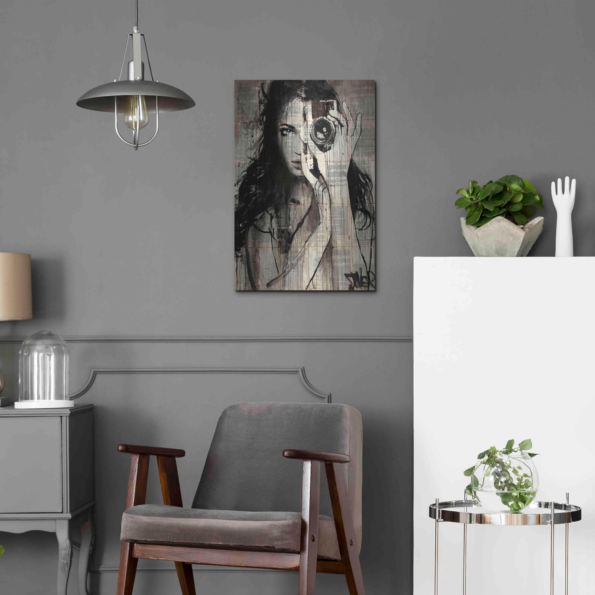 Luxe Metal Art 'Long Shot' by Loui Jover, Metal Wall Art,16x24