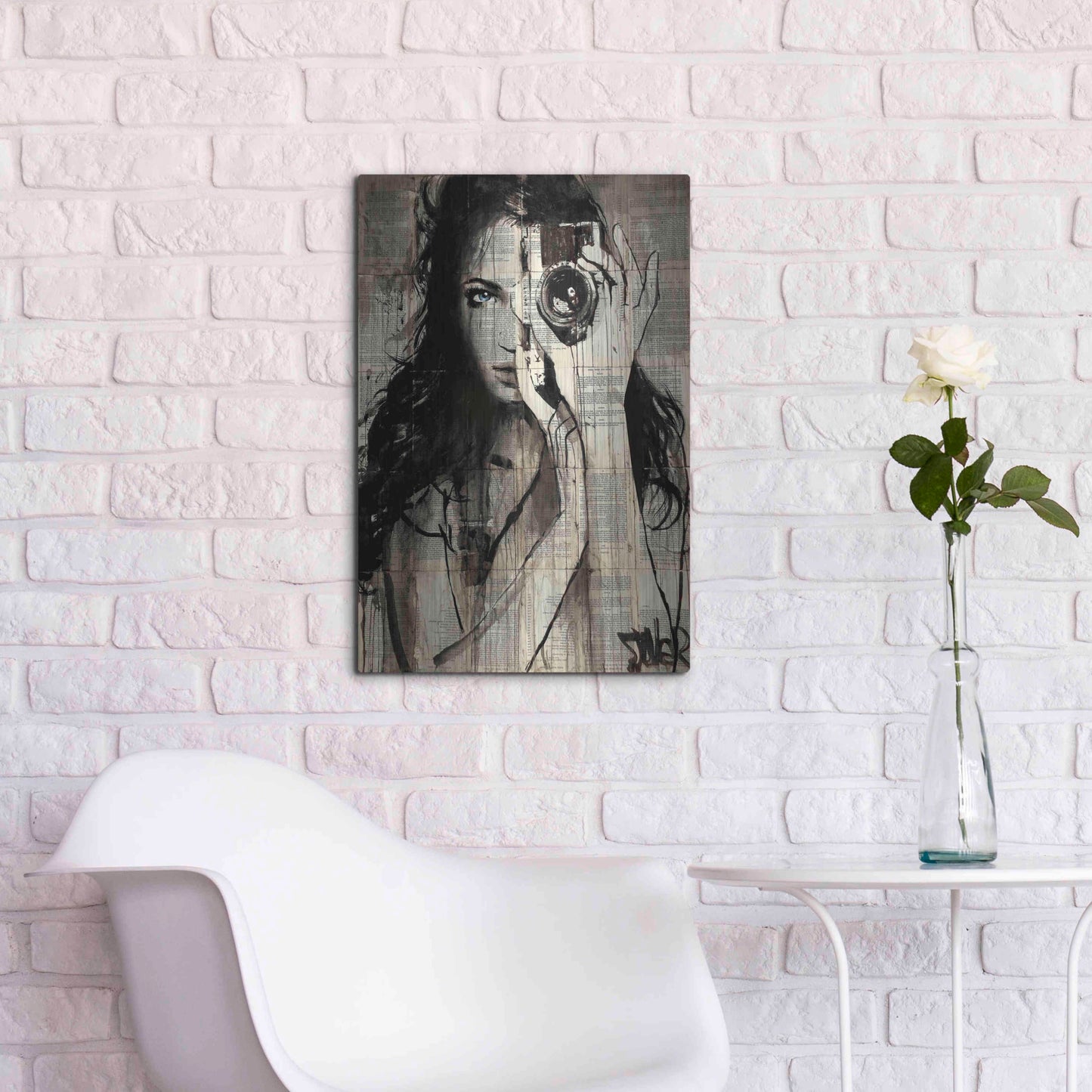 Luxe Metal Art 'Long Shot' by Loui Jover, Metal Wall Art,16x24