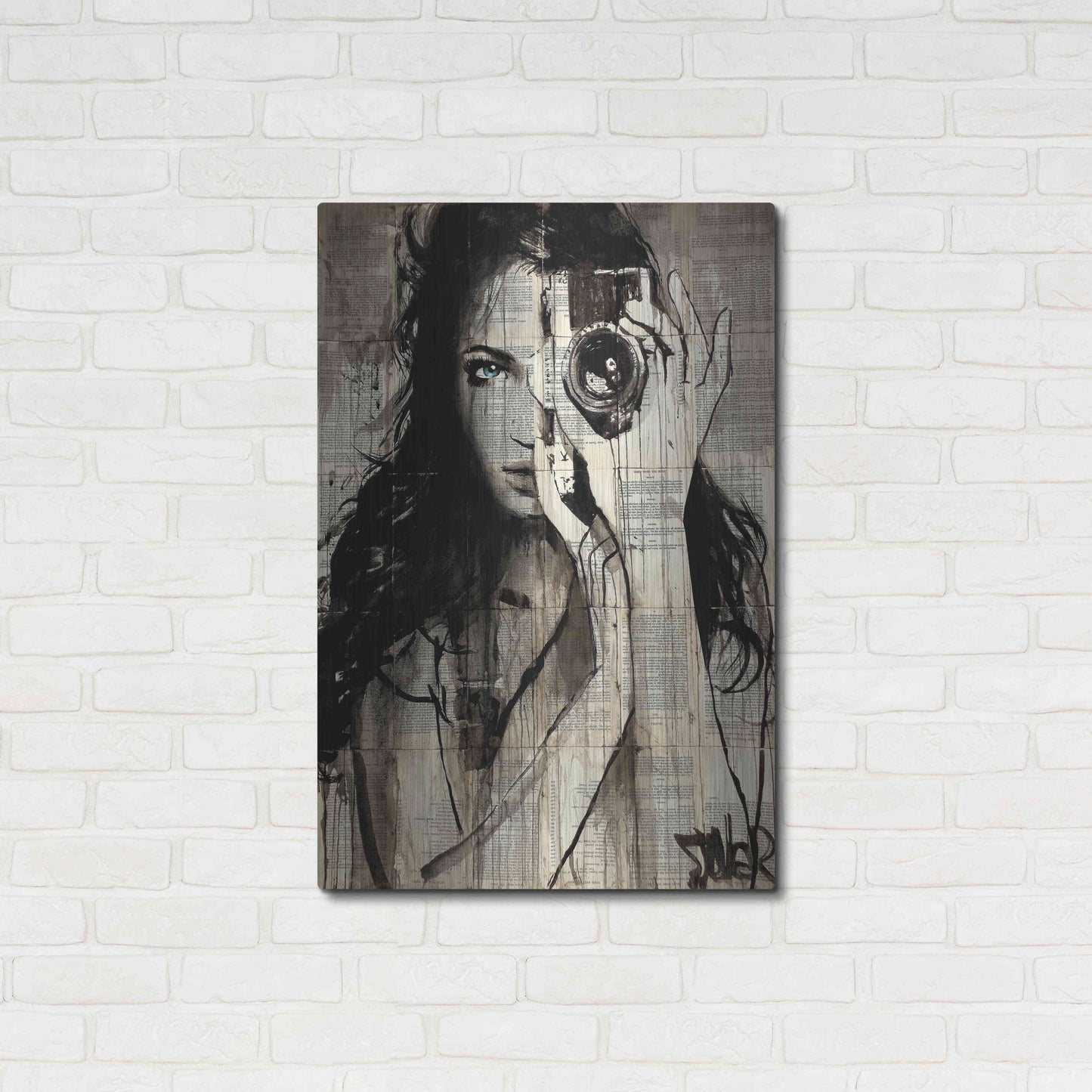 Luxe Metal Art 'Long Shot' by Loui Jover, Metal Wall Art,24x36