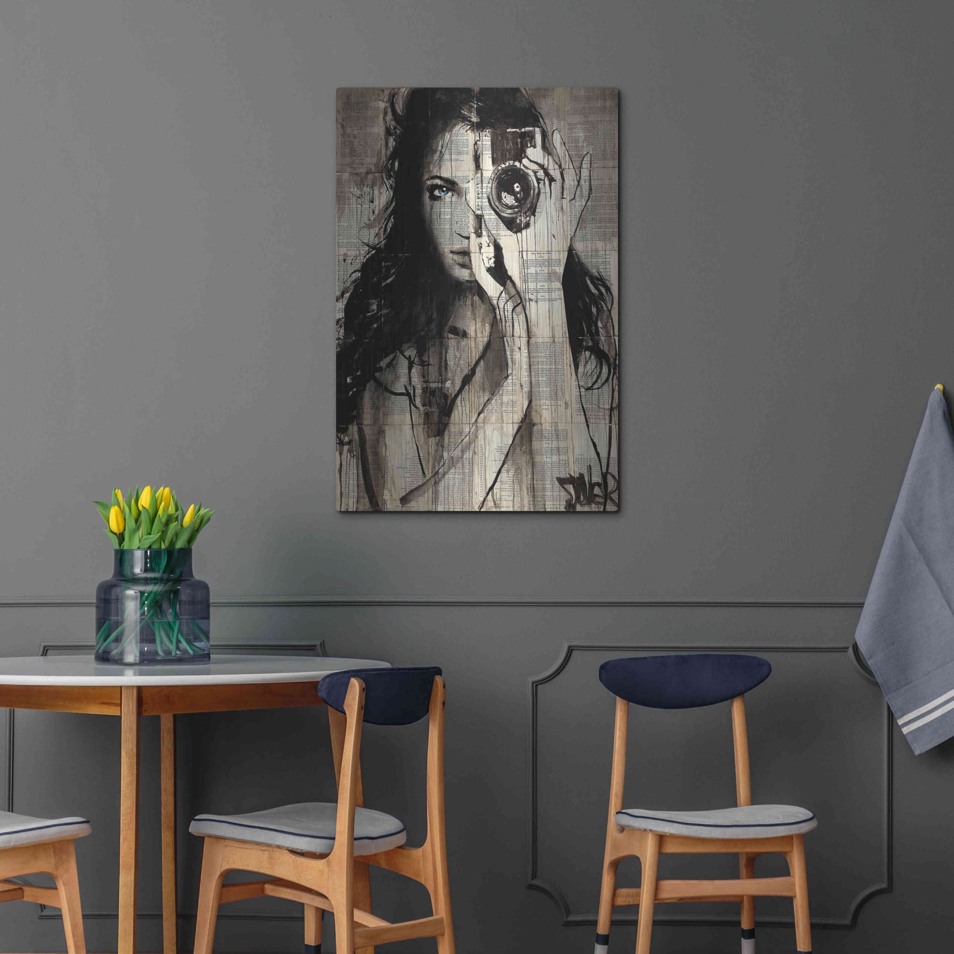 Luxe Metal Art 'Long Shot' by Loui Jover, Metal Wall Art,24x36