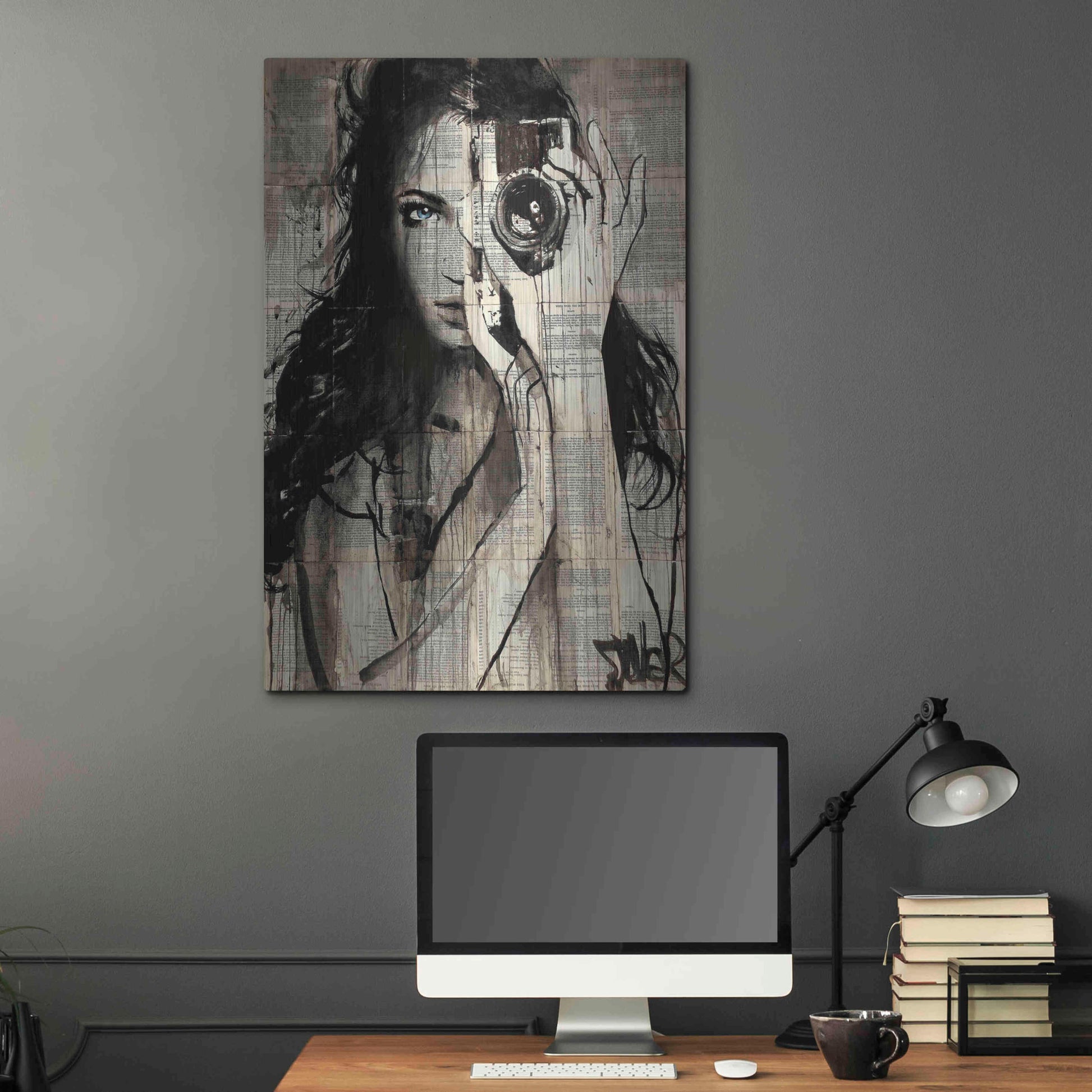 Luxe Metal Art 'Long Shot' by Loui Jover, Metal Wall Art,24x36