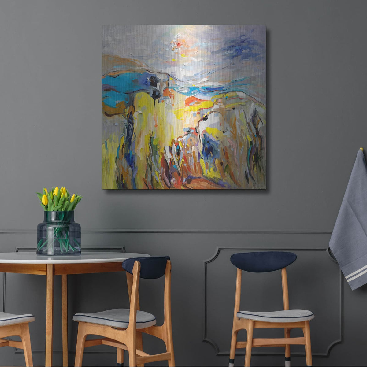 'Seascape' by Ekaterina Ermilkina – Metal Wall Art, 36x36 room view