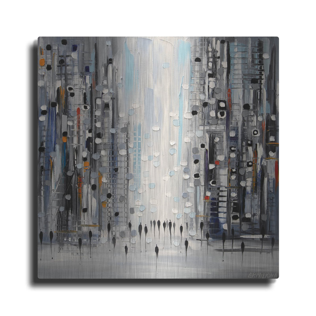 'Street LIfe' by Ekaterina Ermilkina – Metal Wall Art