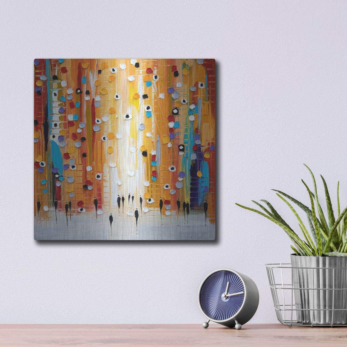 'Sunset Mood' by Ekaterina Ermilkina – Metal Wall Art, 12x12 room view