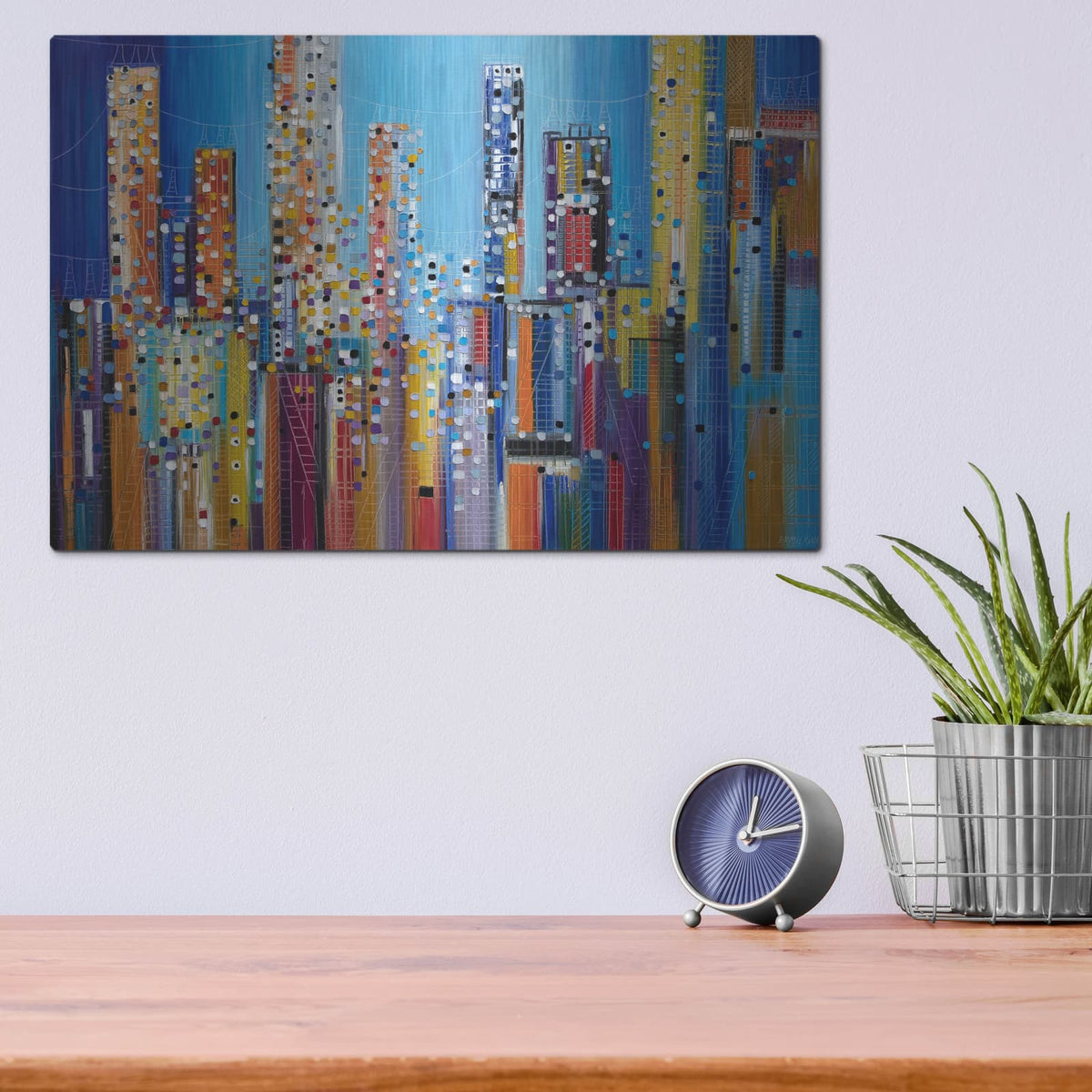 'Urban Core' by Ekaterina Ermilkina – Metal Wall Art, 16x12 room view