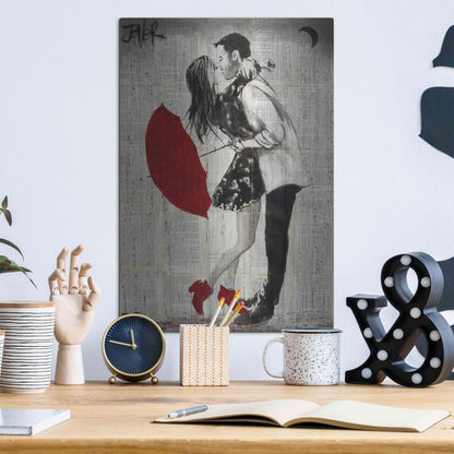 Luxe Metal Art 'Never Mnd The Rain' by Loui Jover, Metal Wall Art,12x16