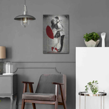 Luxe Metal Art 'Never Mnd The Rain' by Loui Jover, Metal Wall Art,16x24