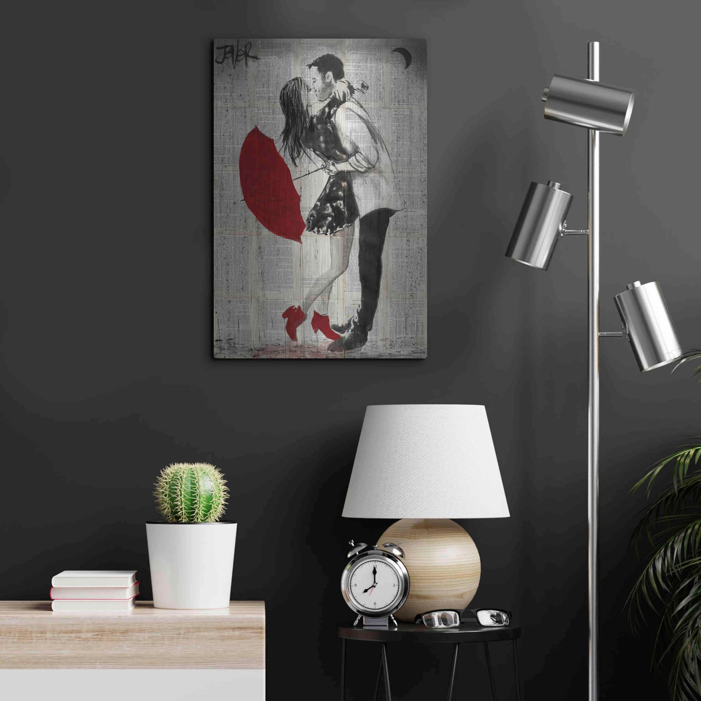 Luxe Metal Art 'Never Mnd The Rain' by Loui Jover, Metal Wall Art,16x24