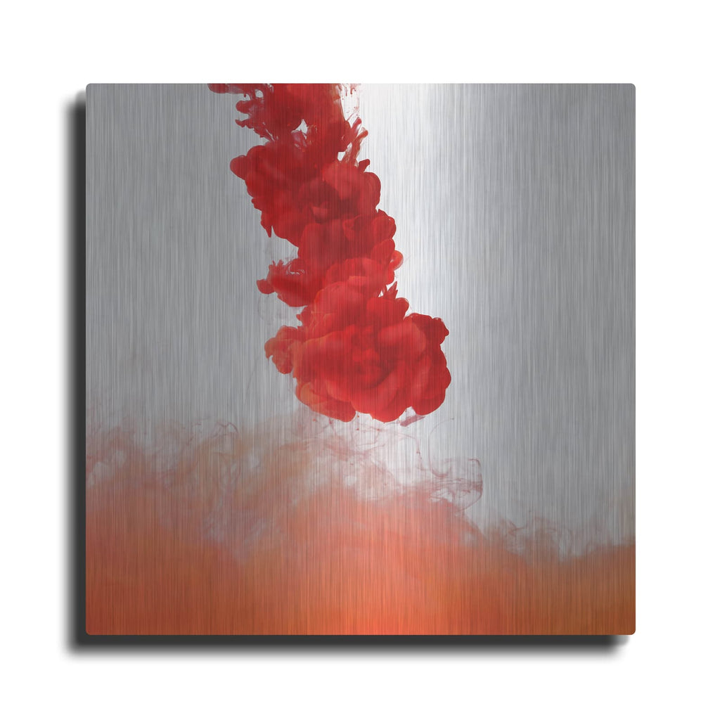 'Colored Smoke Under Water' by Luxe Metal Portfolio – Metal Wall Art