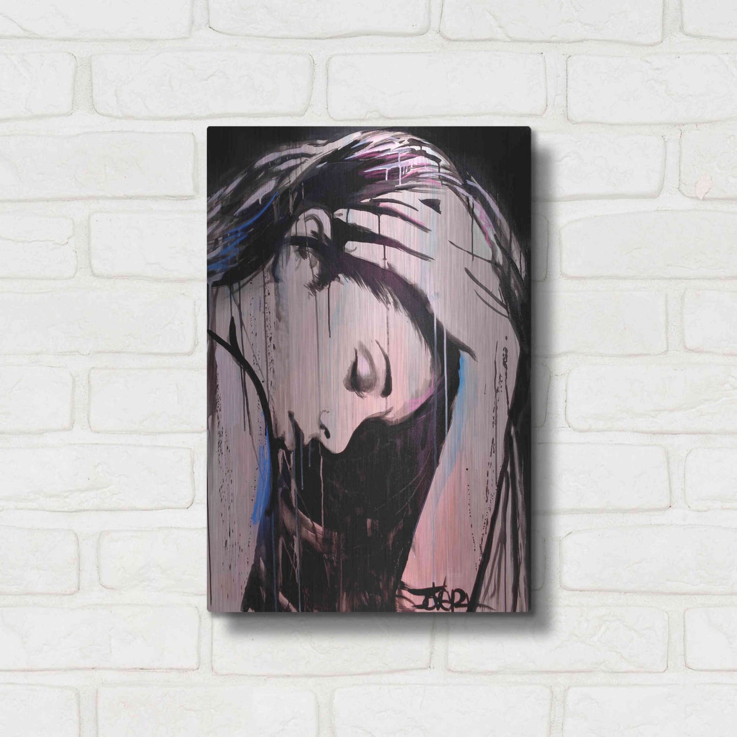 Luxe Metal Art 'Nevernever' by Loui Jover, Metal Wall Art,12x16